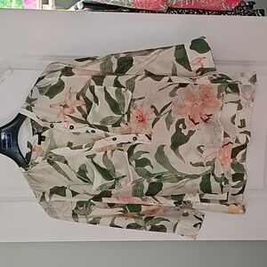 Ann Taylor tunic blouse 3/4 sleeve sheer size XS